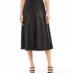 NWT Karen Kane Vegan Leather MIDI Skirt